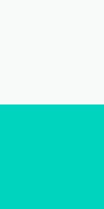 A minimalist abstract design with cyan and white blocks.